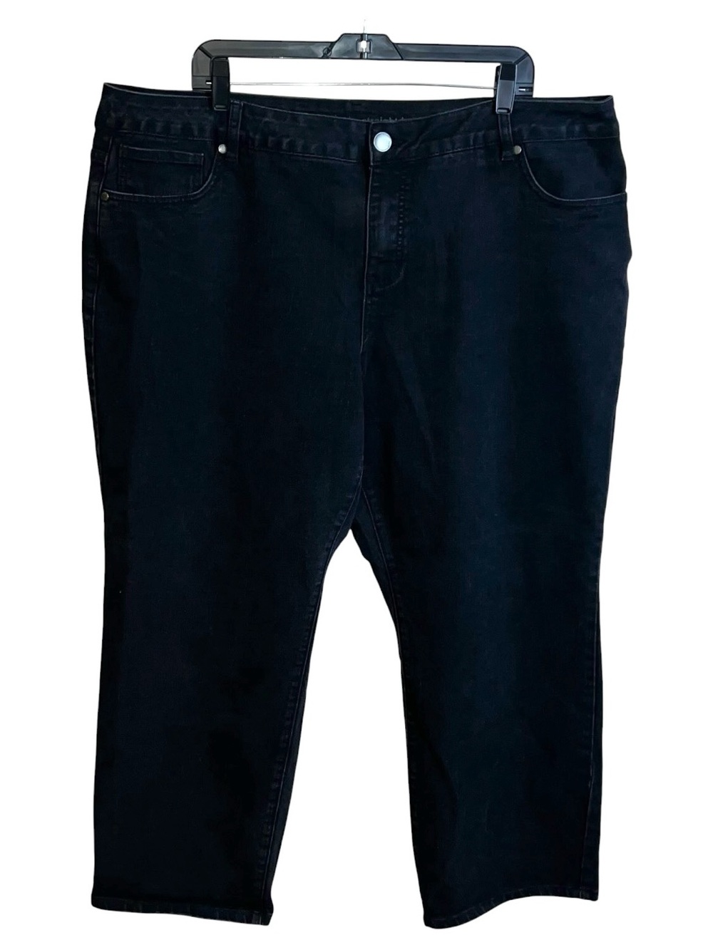 Avenue Denim Straight Leg Jeans Women’s 20 Petite Black 42x28